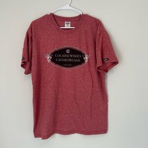 Crooks & Castles Cocaine Wishes Caviar Dreams Large Red T-shirt